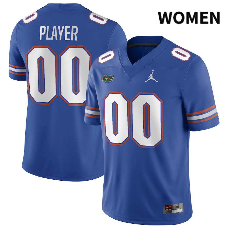 NCAA Florida Gators Custom Women's #00 Jordan Brand Royal 2022 NIL Stitched Authentic College Football Jersey ZCI5064JG